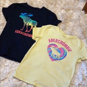 Two girls Abercrombie T-shirts, Size 7/8